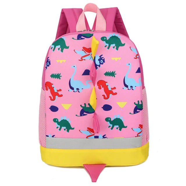 High quality children kids outdoor animal print student kindergarten oxford canvas school bag