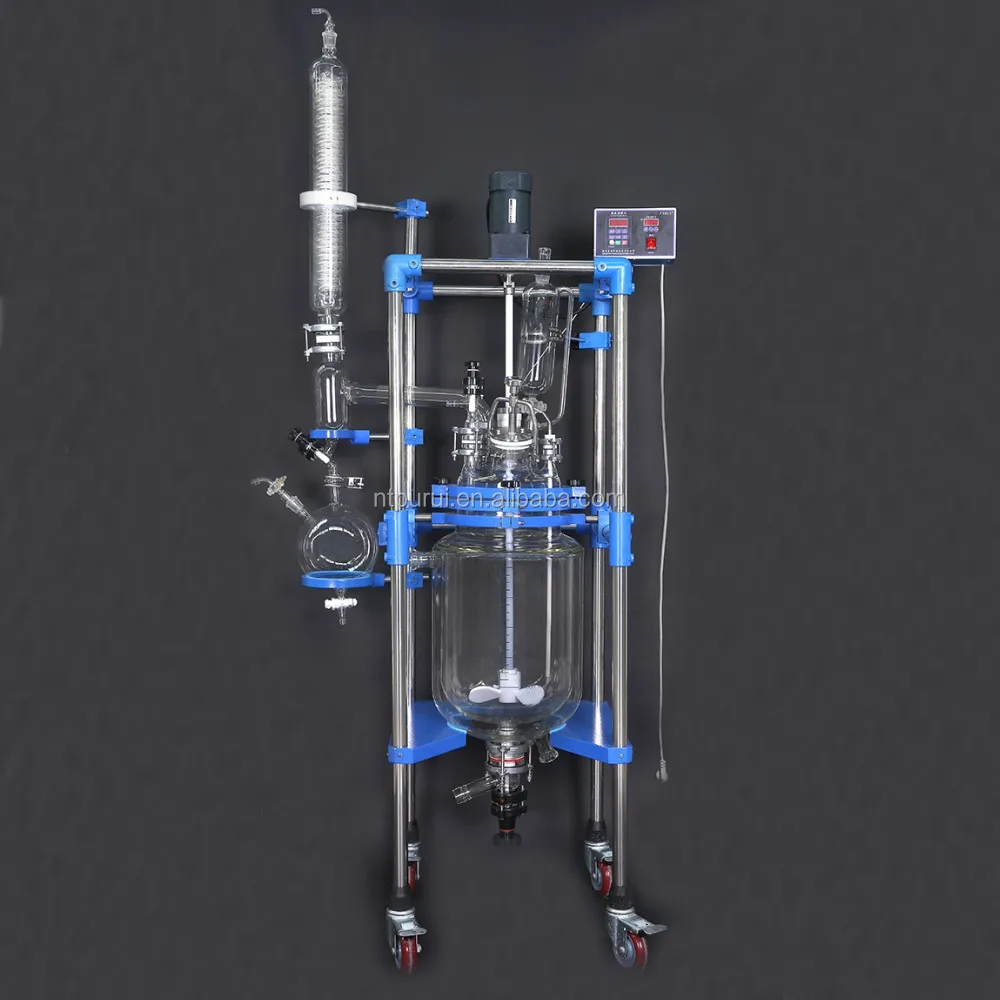 Мини-лаборатории дистилляции рубашкой стеклянный реактор