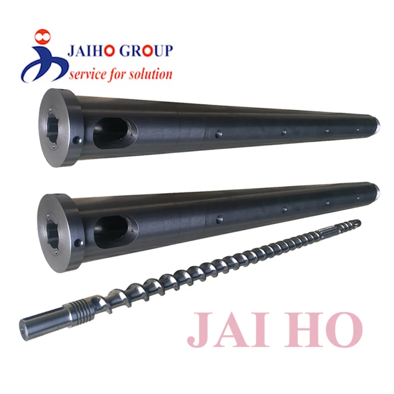 bimetallic Spray screw barrel for LDPE HDPE extruder