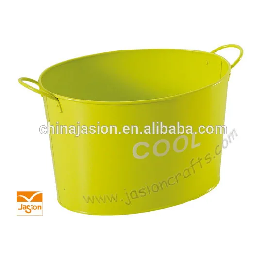 синий оцинкованной стали& покрытие силы овальной держатель/льда ведро опт