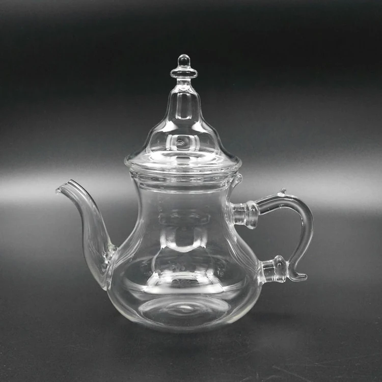 Amazon Hot Sale Wholesale 400 ml Heat Resistant Borosilicate Glass French Teapot Moroccan Tea Glasses Pot Set