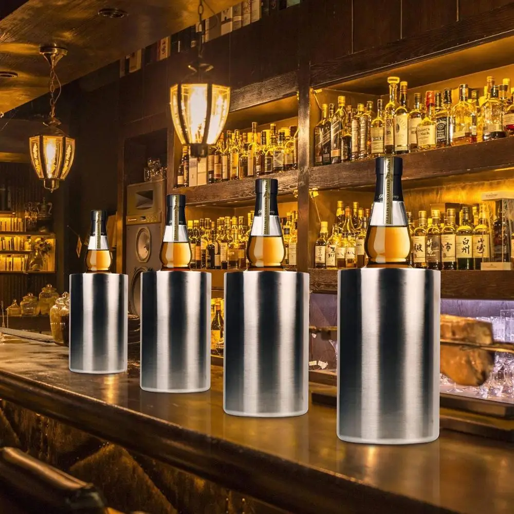 double wall stainless steel ice  buckets, 1600ml  ice  buckets insulated