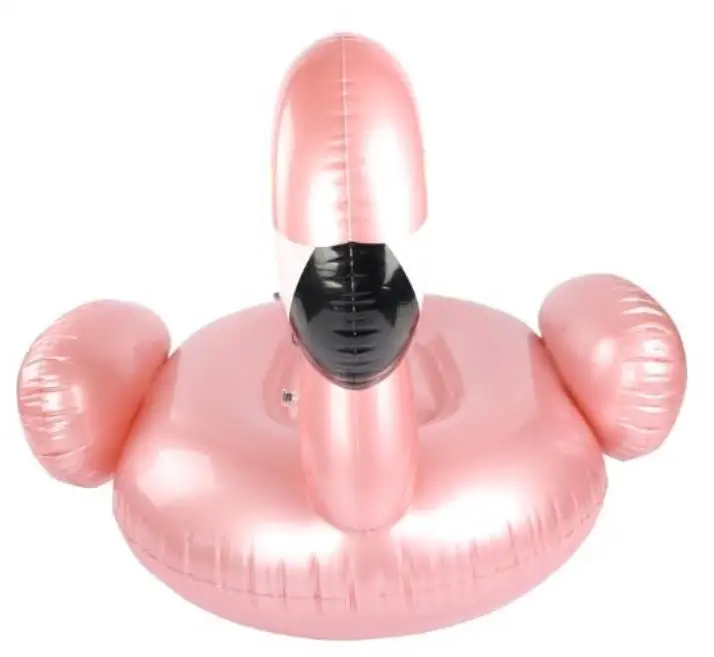 Hot sale pearl pink flamingo inflatable lounge pool float with handles