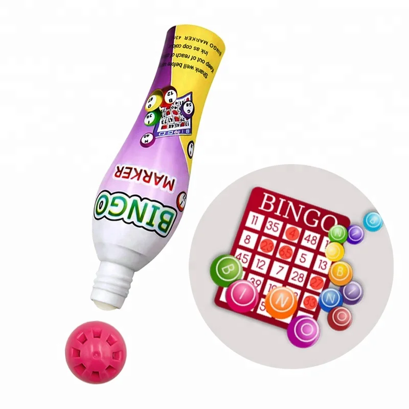 Dauber Marker Pen 43ml Bingo Dabbers without Ink Eco-friendly Plastic for Gambling,bingo Games Popular in Europe CH-2810 10/13mm