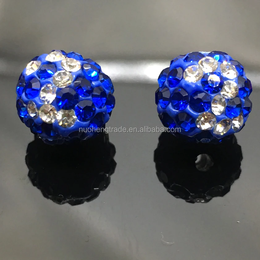6mm/8mm/10mm/12mm/14mm Diamond CZ Pave Clay Beads For Bracelet Spacer