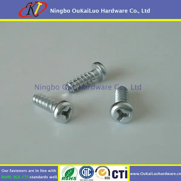 Blue Zinc Pan Head Phillips Tri Wing Safety Screw for Plastics