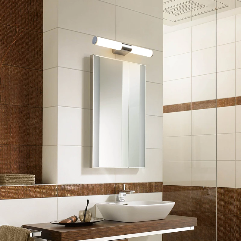 Simple design color-changing acrylic led bathroom mirror light