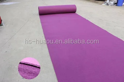 PET polyester nonwoven ribbed exhibition carpet price from carpet manufacturer