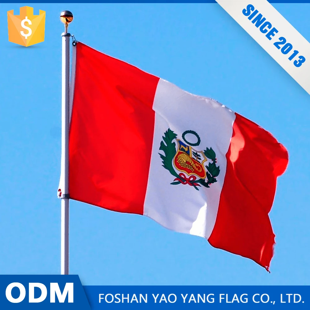 Заводы В Китае Лучшие Продажи Пользовательских Печати с Высоким Разрешением Перу Флаг