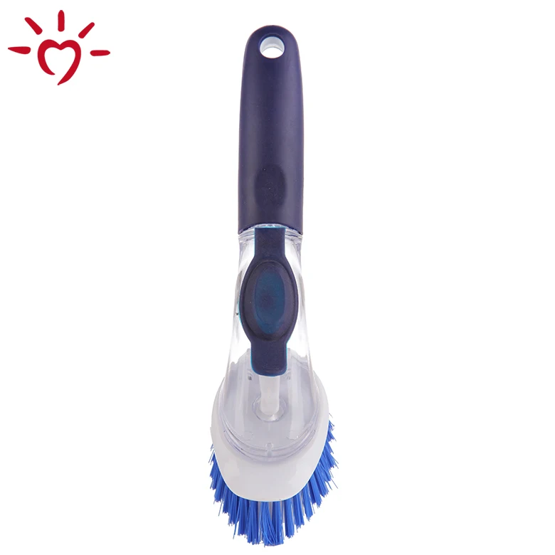 Kitchen scrubber soap dispensing kitchen sink cleaning brush for scrubbing pots pans dishes with 2 refill  dish-washing brush