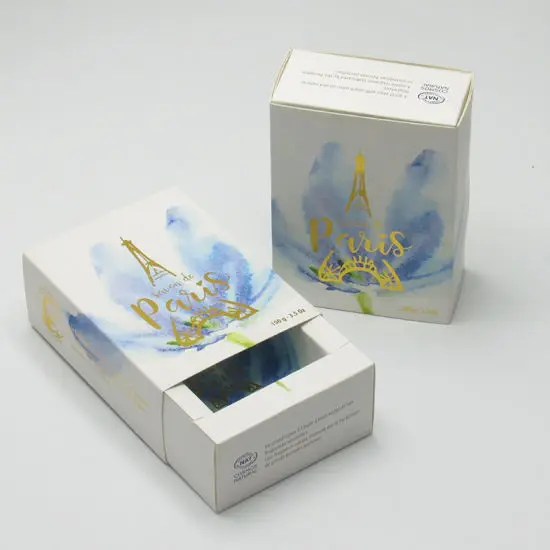 Custom New Design Full Color Drawer Slide Paper Printing Packaging Soap Box