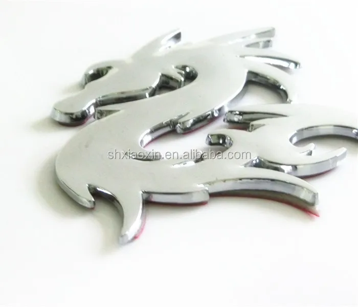 Dragon Shape Car Chrome Badge Emblem