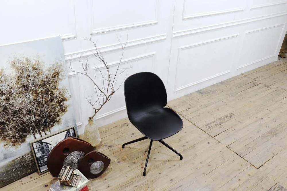 powder coating alloy aluminum four star legs with polyester upholstery seating office chair