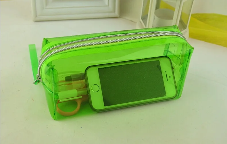 Fashion Children kids PVC Pen Bag Colorful Creative Pencil Case