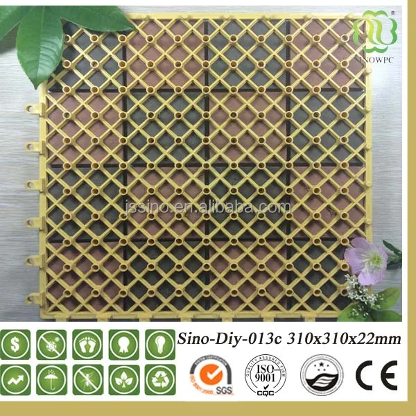 
WPC decking diy tiles, interlocking WPC decking floor 