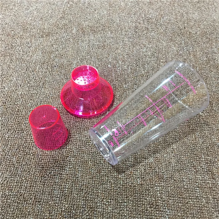 Миксер для коктейлей из легкого акрила, 700 мл, шейкер с напечатанными рецептами