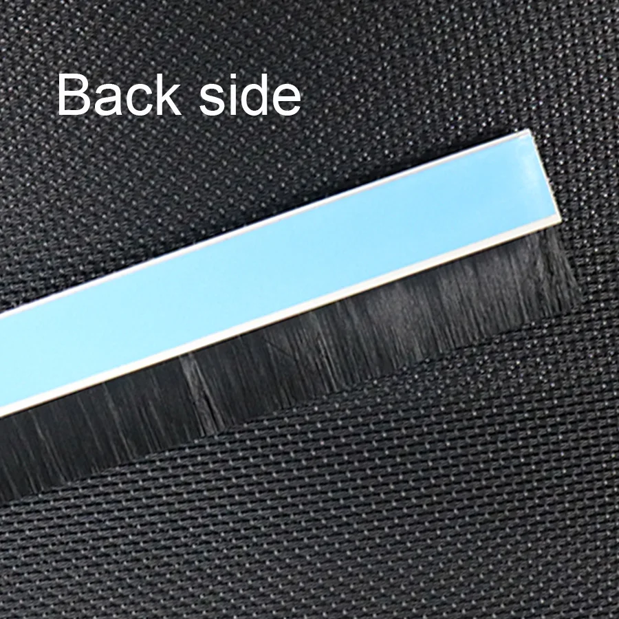 Self Adhesive Under Door Bottom Seal Weather Striping White PVC & PP Brush Strip Draught Excluder Sweep Dustproof Windproof