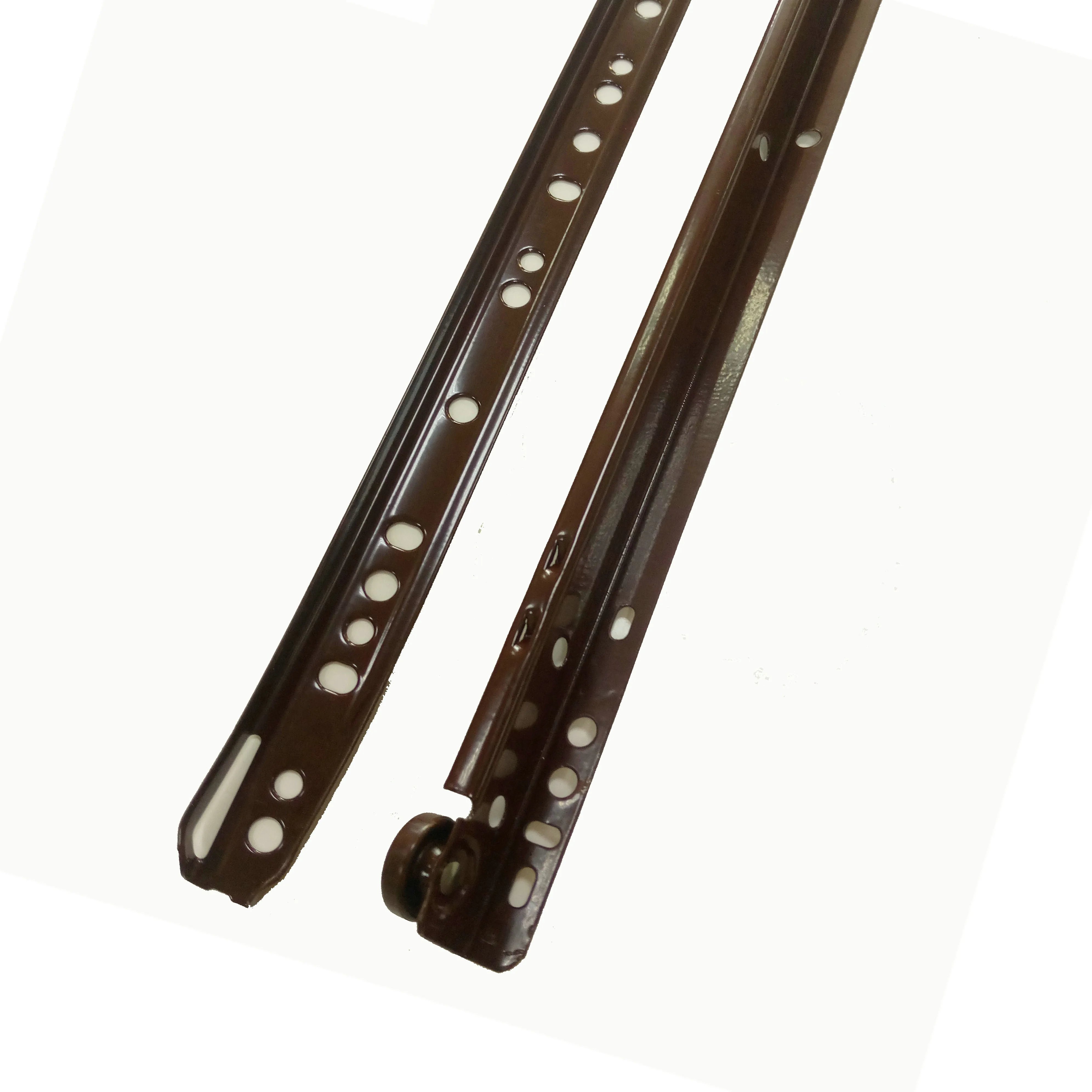 Drawer Slides Telescopic Fgv Narrow Thin  Nylon Wheel Metal Box Drawer Slide Ball Bearing Slide Rail