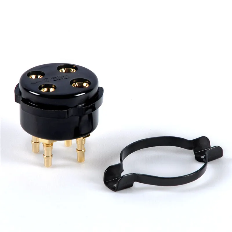 4Pin CMC Bakelite Gold Tube Socket for 300B 274A 811 801