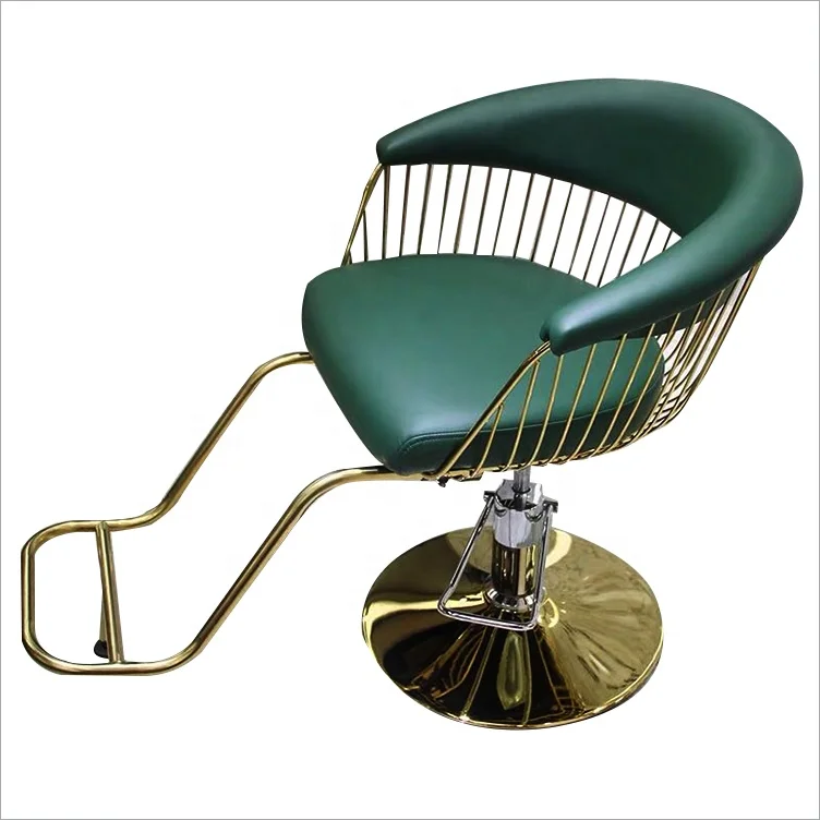 modern good quality Beauty Height Adjustable green styling chair salon