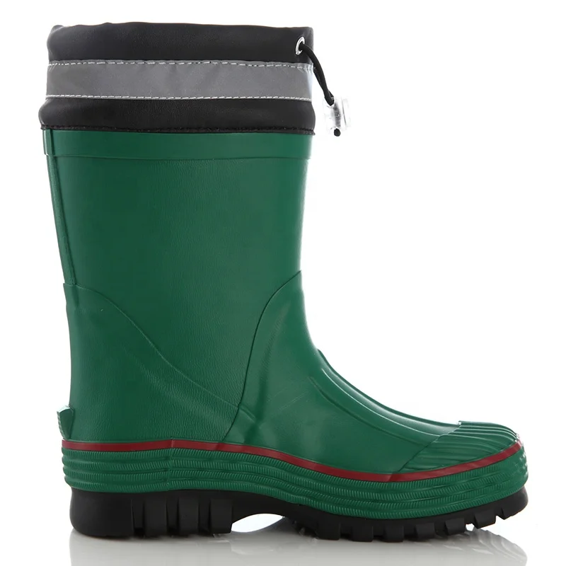 Fashion high neoprene boots green high men rubber boots gumboots men