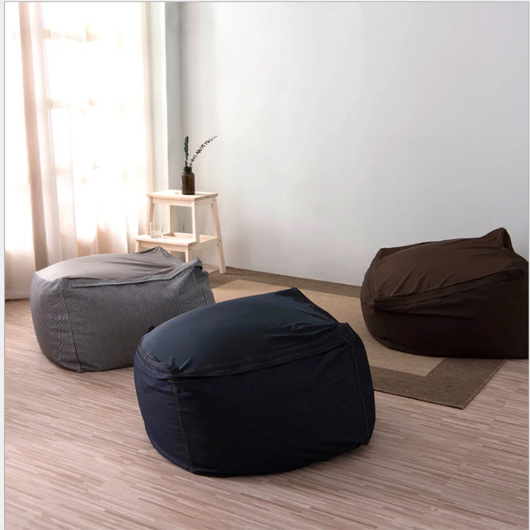 Gray Lazy chair cover Bean Bag Lounge Chair Covers Outdoor Bean Bags