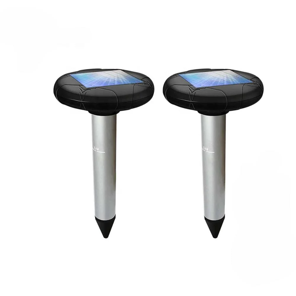 Solar Ultrasonic Pest Mole Repeller for Repelling Snake Rat Gopher Battery Power Mouse Mice Repellent Rodent Control