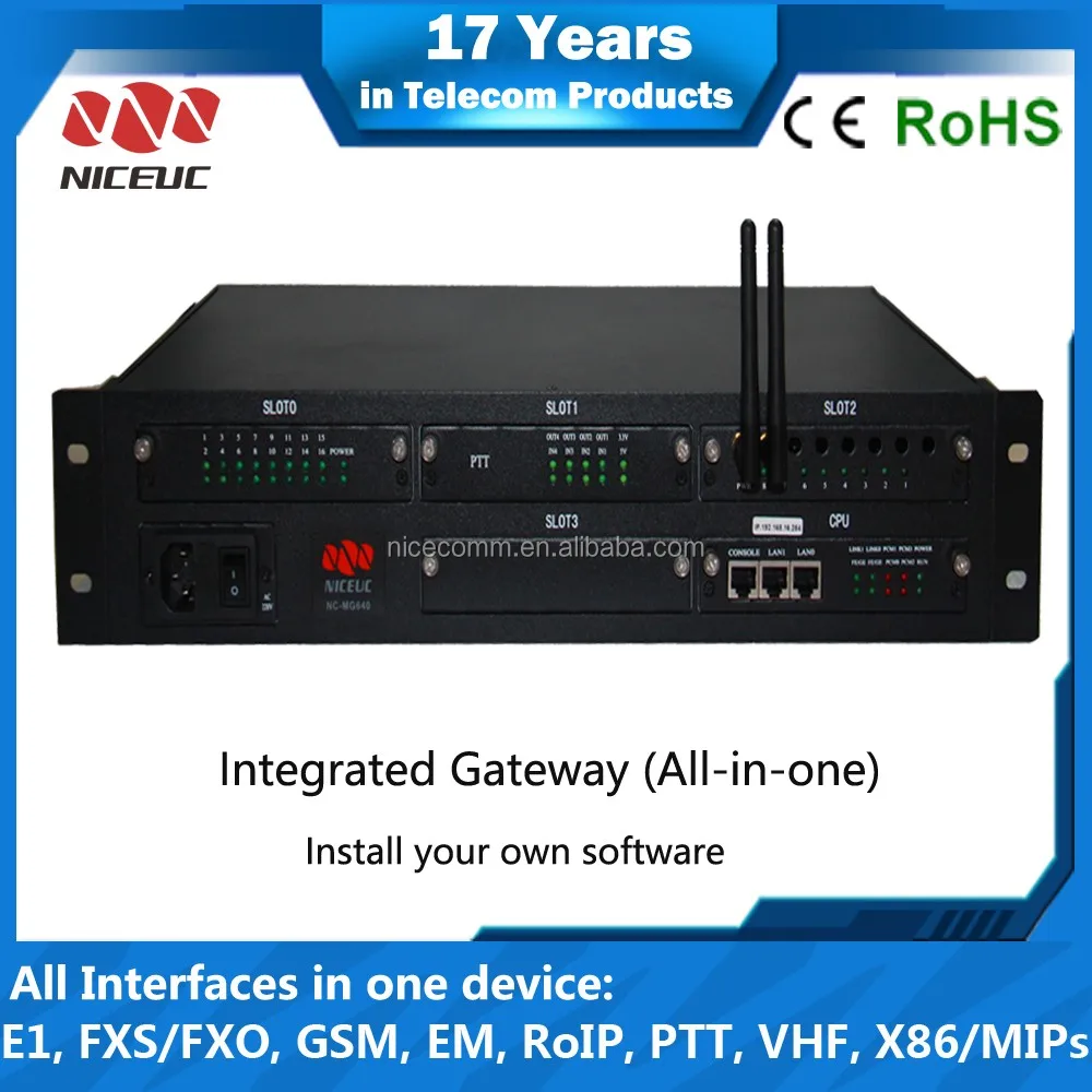 4 E1/T1 PRI Ports Integrated Access Gateway Tetra Gateway