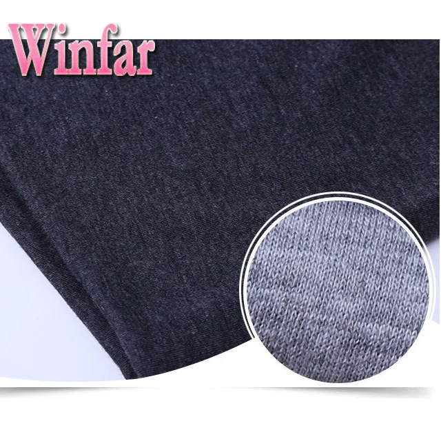shaoxing winfar melange polyester spandex knitting custom printed fabric design for garment