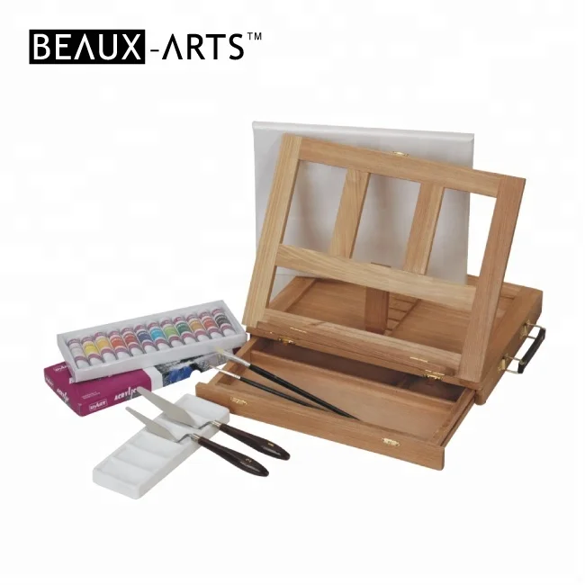 Набор для рисования с чехлом, кисти для рисования на мольберте, растягивающейся холсте, палитра ножей для рисования акриловыми красками, рекламный подарок