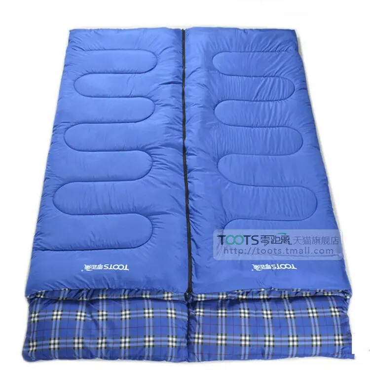 Hollow Fibre Splicing Double Sleeping Bag ,(185+30)x75cm 1.3kg / 1.6kg