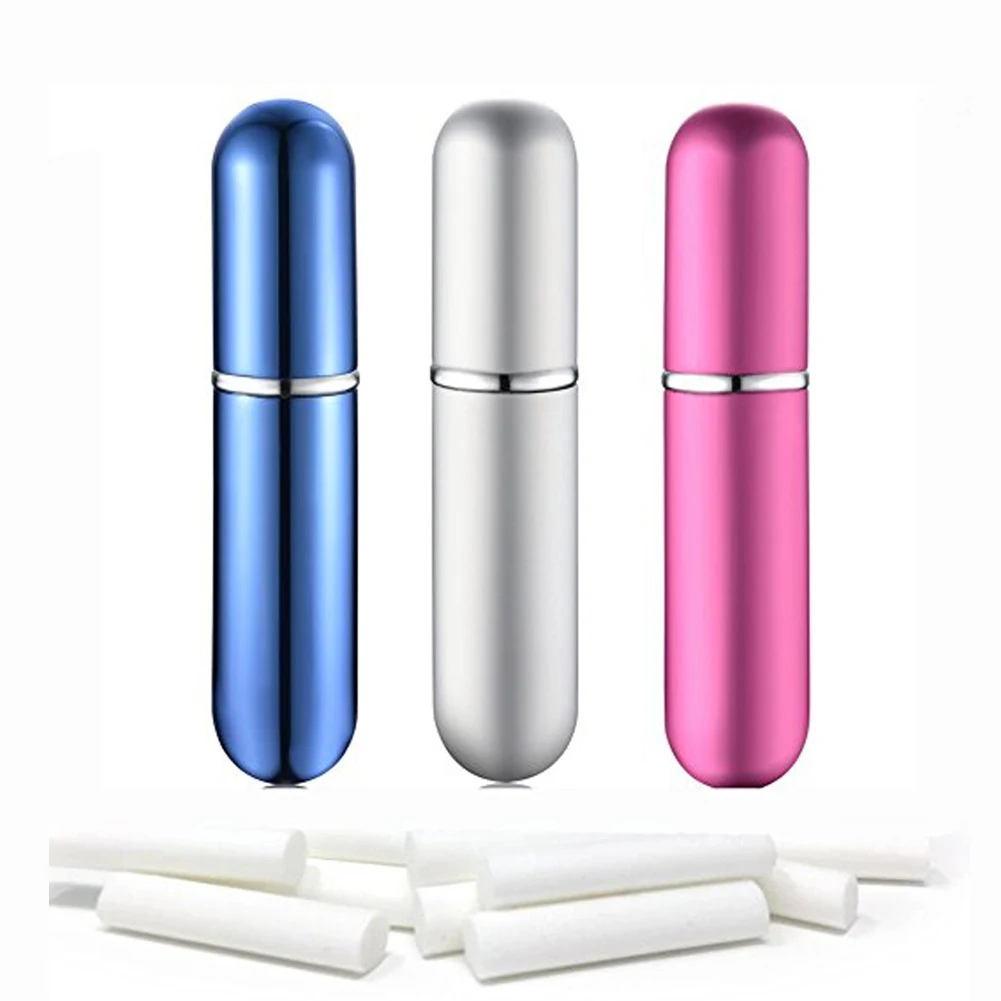 Personal Aromatherapy Blank Nose Inhaler Stick Portable Refill Essential Oil Wick Personal Relax DIY Scent Nasal Inhaler