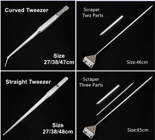 Stainless Steel Aquarium Scissor tool Fish Tank Aquatic Plant Waterweed Cleaning Tool