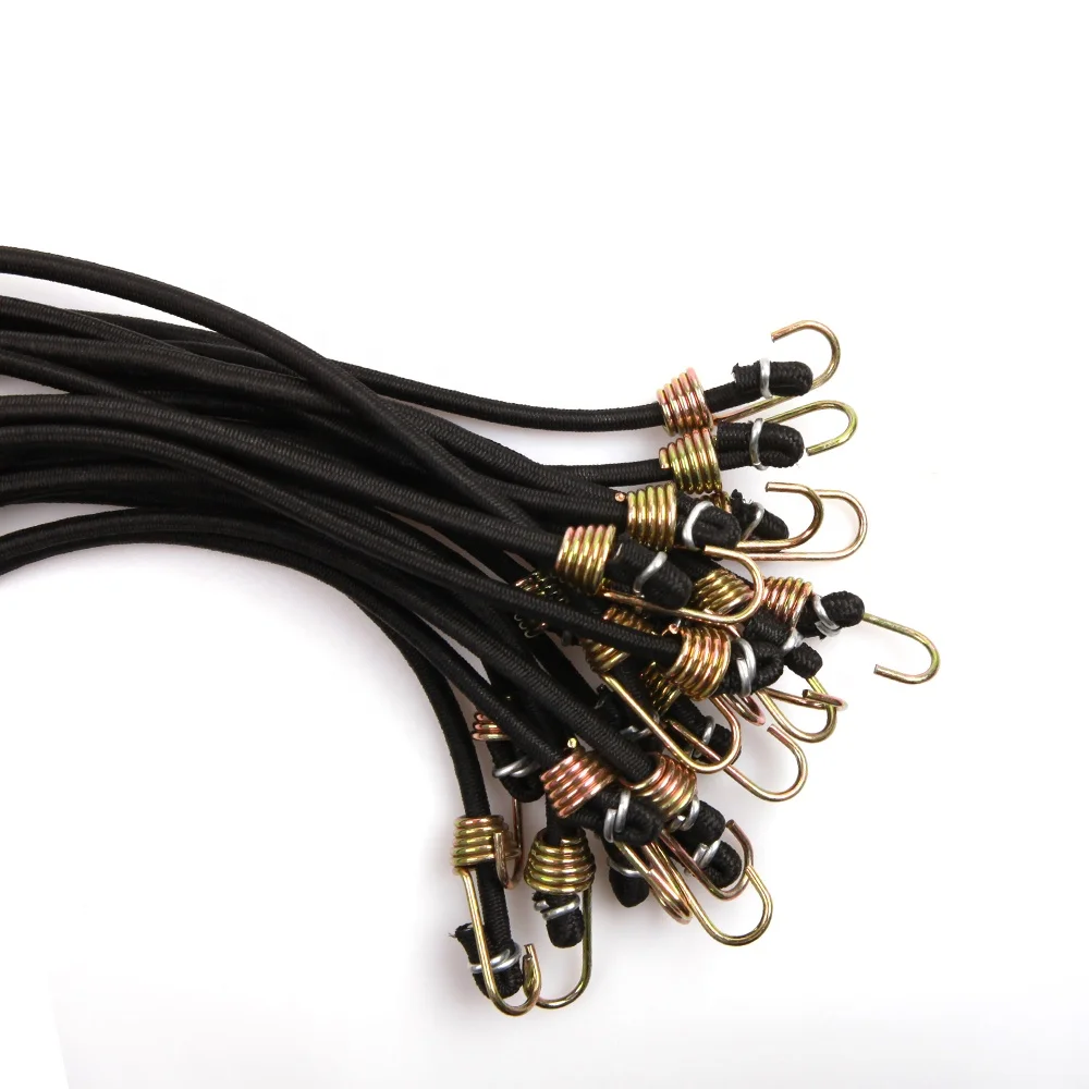 20 шт. 4 мм эластичный мини-банджи цветной с крючком из цинкового сплава