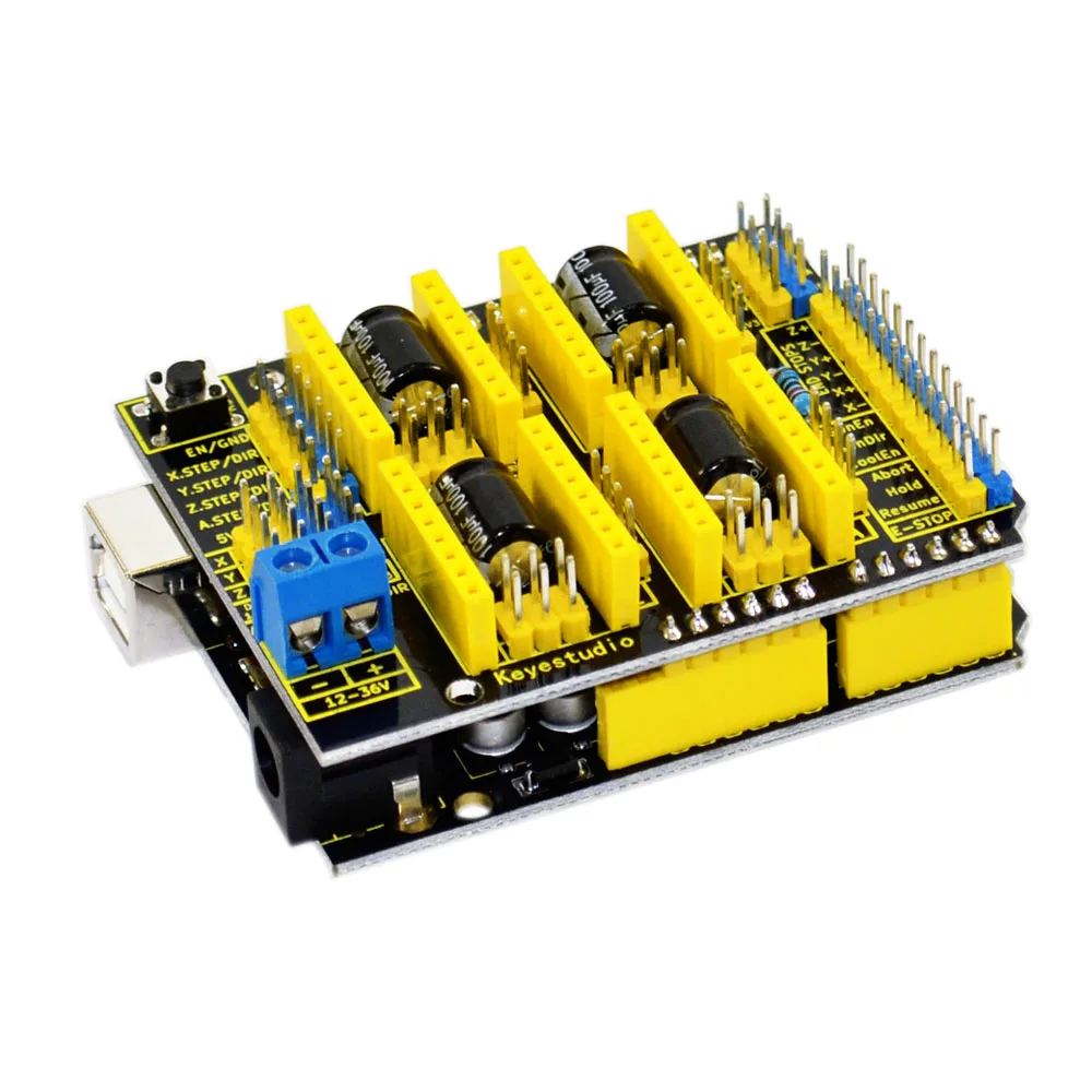 Keyestudio A4988 3D принтер Драйвер шагового двигателя с ЧПУ щит V3