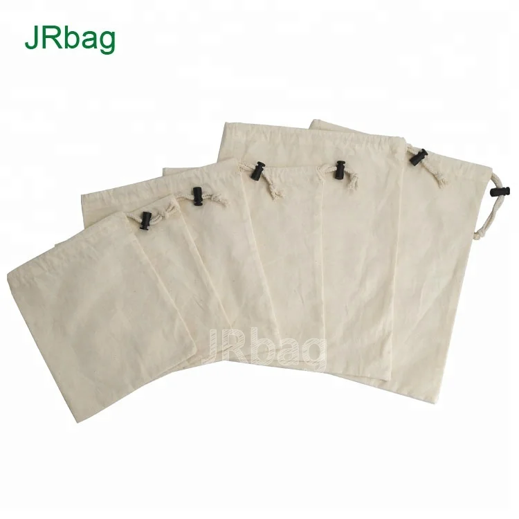 Экологически чистый набор из 6 пакетов для упаковки хлеба из 100% натурального хлопка