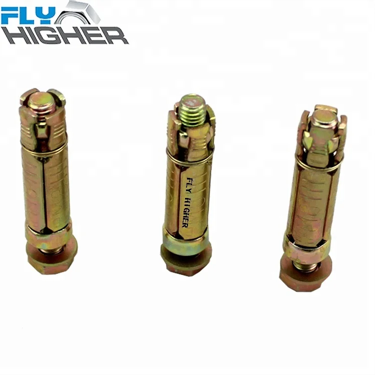 4PCS Heavy Duty Shield Anchor with Hex Bolt