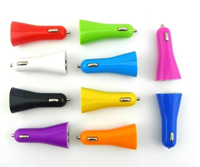 Big Horn Shape 5V 2.1A 2 Port Dual Two USB Car Charger Adapter