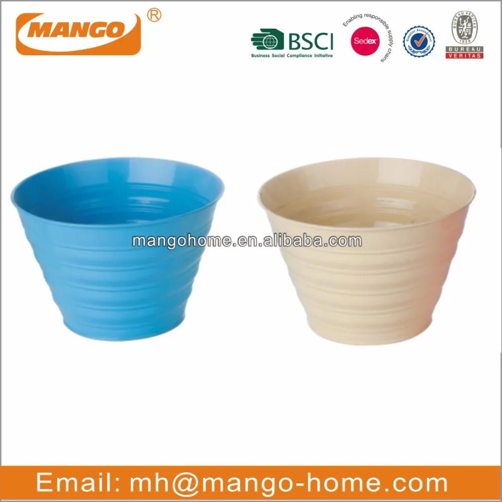 Colorful Metal outdoor oval planter flower pots