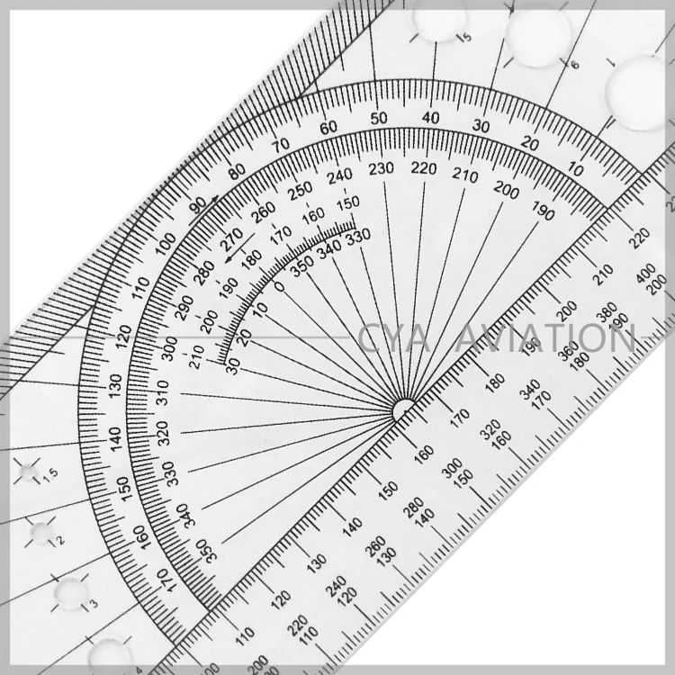 cya brand pilots navigation plotter AR1601 Nautical Miles & Kilometer Miles Aviation Ruler