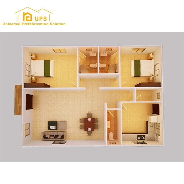 Germany Designed Prefabricated House with 3 Bedrooms and Ce Certificated