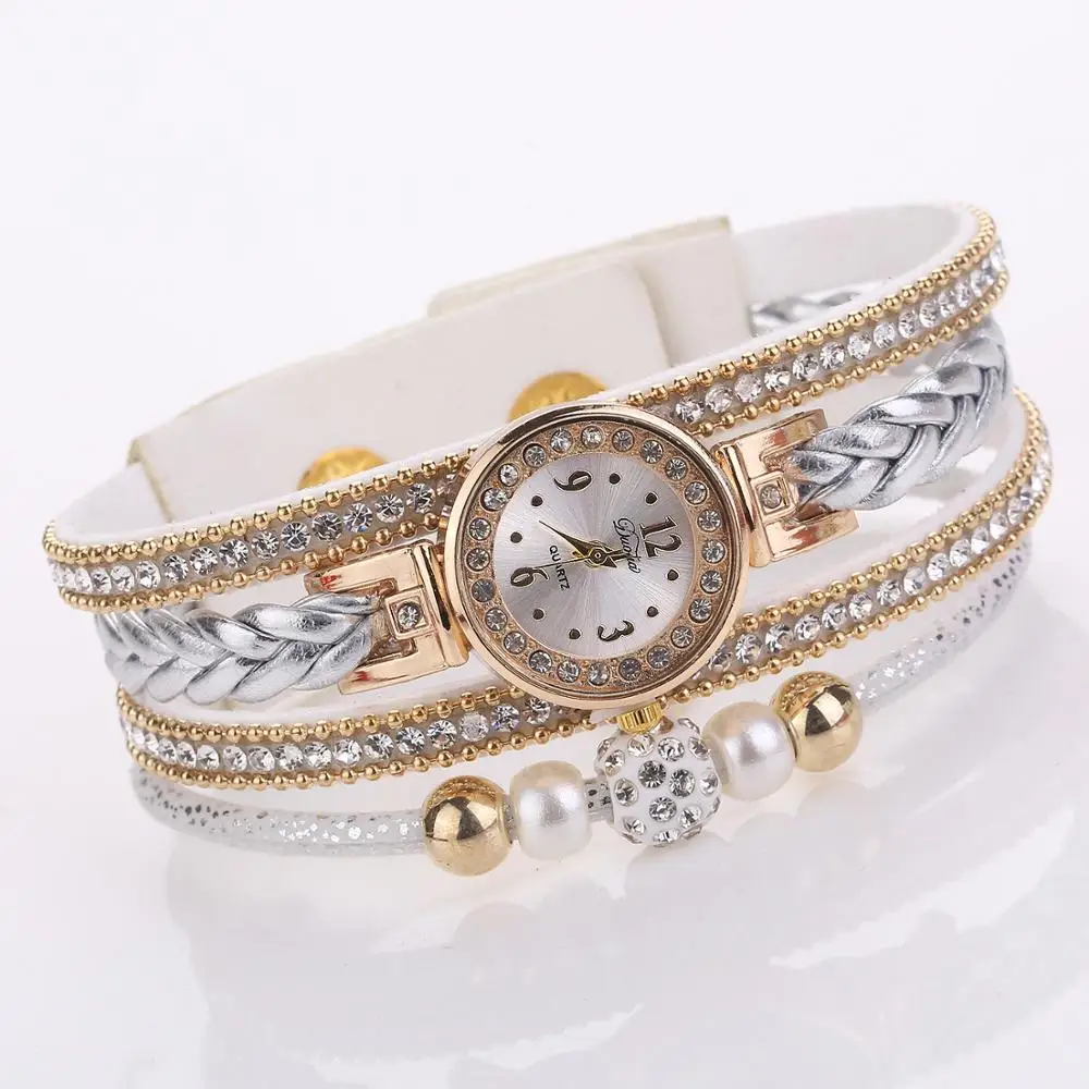 Reloj mujer Fashion Bracelet Watch Ladies Watch Round bracelet watch Luxury Crystal Fashion Quartz Wristwatch Rhinestone