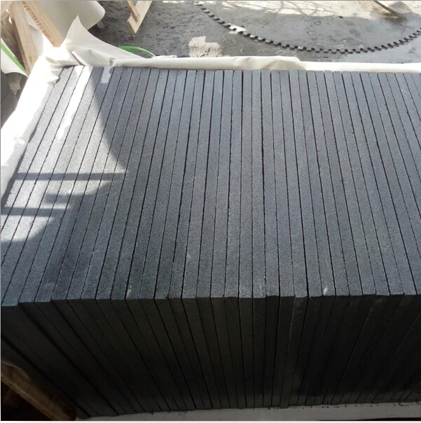 China nature flamed g654 dark grey granite paver stone with low price