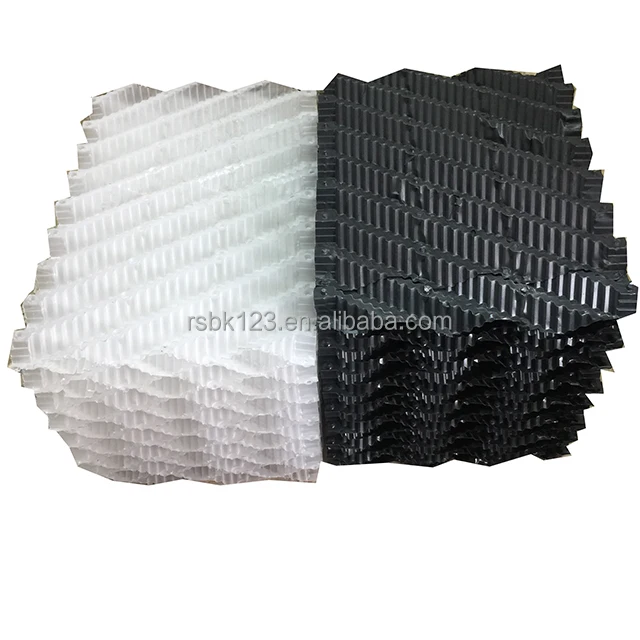 Oblique Wave Plastic pvc fill packing cooling tower corrugated sheets
