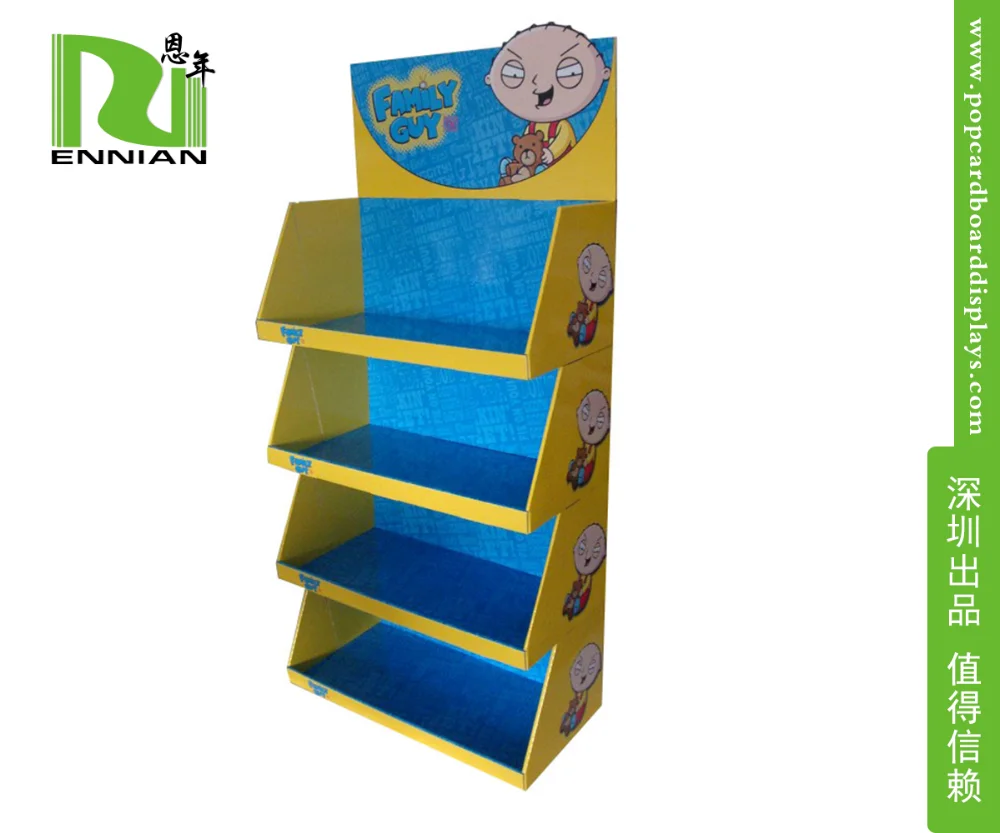 Supermarket Potato Chips Cardboard Display Stand Rack