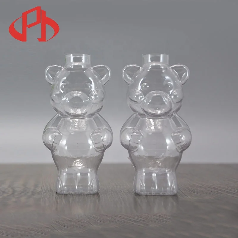 100ml pvc Amazing Empty Plastic Toy Bubble Bottle animal bear shaped bottle