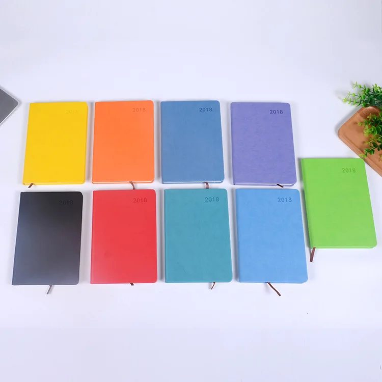 Wholesale 2019 A5 notebook Logo Customized Pocket Notepad PU Leather Diary Note Book Custom Hardcover Planner Journal