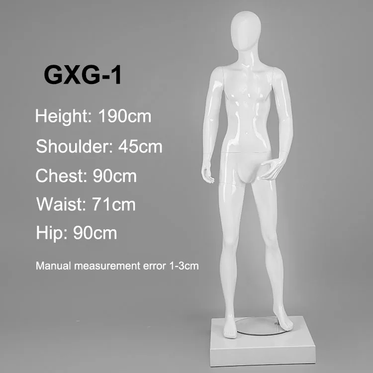 XINJI New Design Glossy White Mens Manikin Full Body Mannequin For Sale