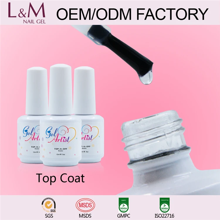 Gelartist Wholesale factory soak off uv transparent lm nail gel color polish