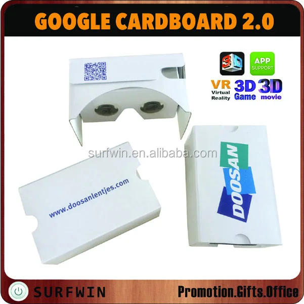 Пользовательская печать google cardboard v2.0 3D очки виртуальной